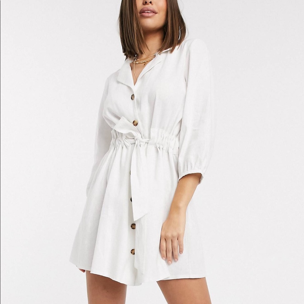 White long sleeve summer dress